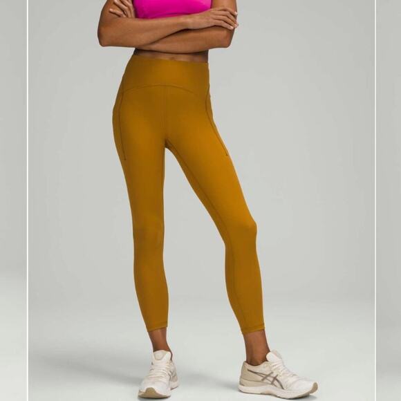 Lululemon Athletica High Rise Leggings | Mustard Yellow - Picture 1 of 11